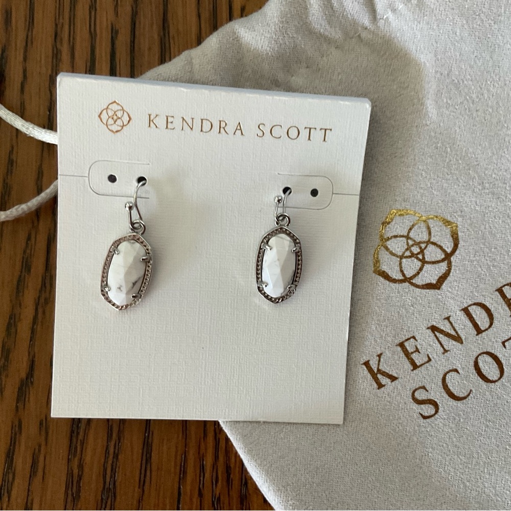 Kendra Scott White Howlite Lee Earrings